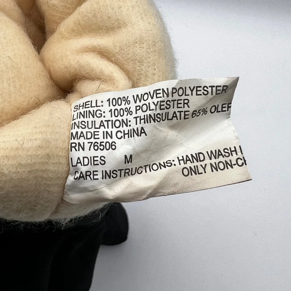 Thinsulate Insulation Gloves Ladies Medium‎ 40g Women's Winter Black Polyester